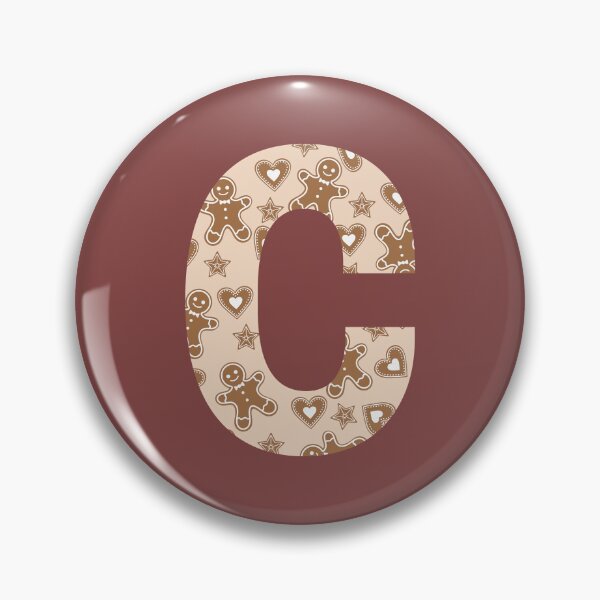 Item preview, Gingerbread Pattern Monogram Letter C designed and sold by Coffee Lifestyle.