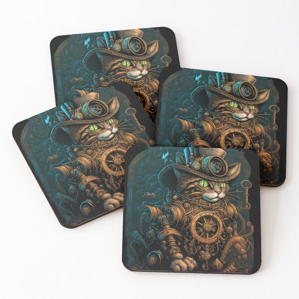 Item preview, Steampunk Cat 3 designed and sold by TheSamuraiCat.