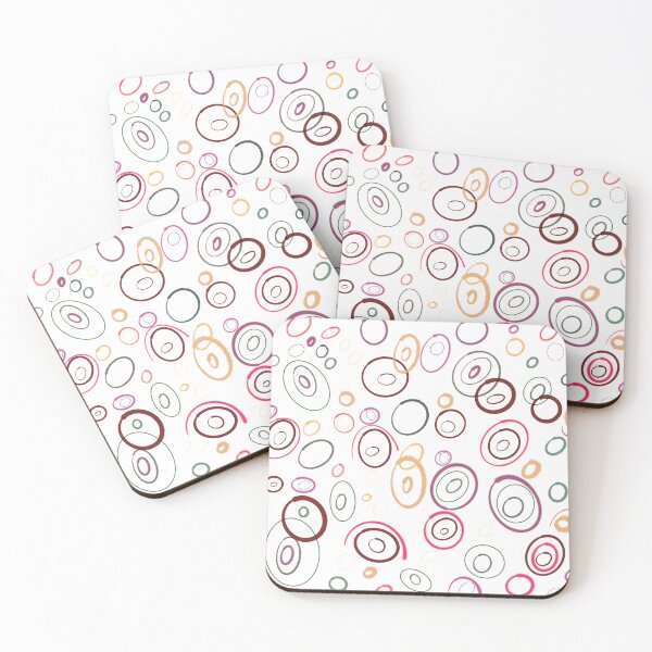 Item preview, Bright Pink Yellow Green Bauble Circles Pattern - Christmas designed and sold by jolabrese.