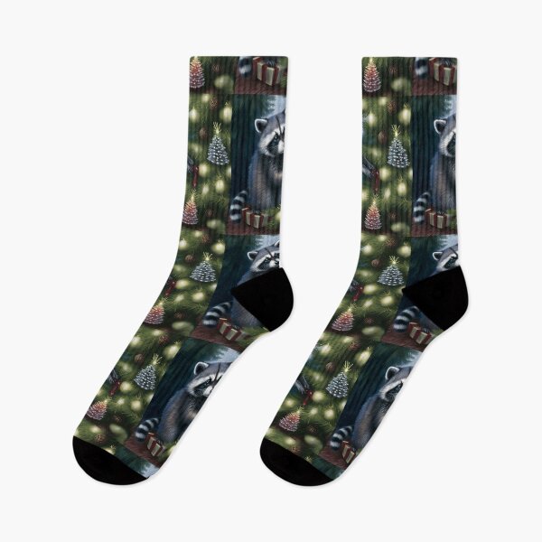 Item preview, Raccoon Christmas tree  |   Nature Raccoon |  Cute Raccoon designed and sold by TeeARTHY.