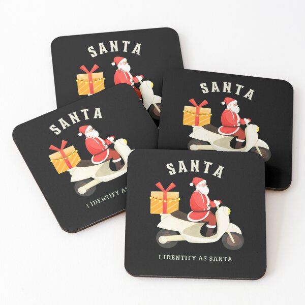 Item preview, I Identify As Santa Funny Christmas Pajamas For Dad X Mas - Santa on a Scooter designed and sold by shellagrash.