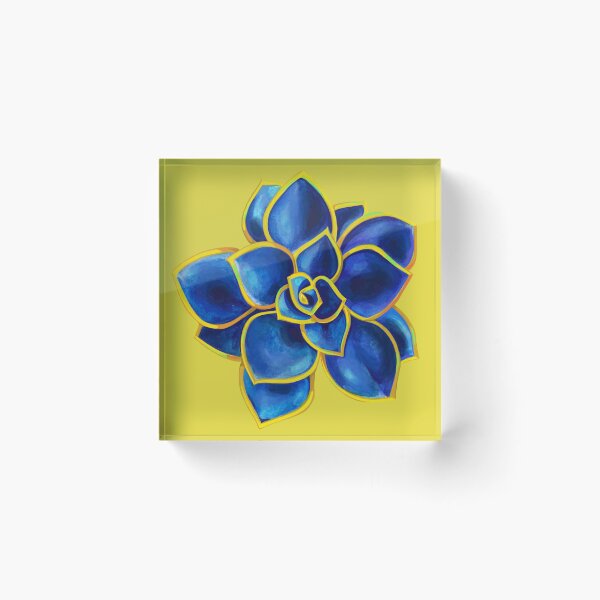Item preview, Blue Rose Echeveria Succulent in Watercolor designed and sold by Savi Singh.