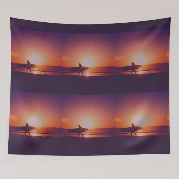Item preview, Surfing on beautiful  red orange sunset designed and sold by medoutfits.