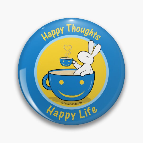 Item preview, Happy Thoughts, Happy Life  designed and sold by Cutieful Critters.