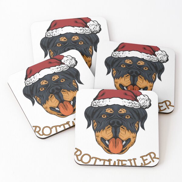 Item preview, dog rottweiler dog santa  designed and sold by wahyuart21.