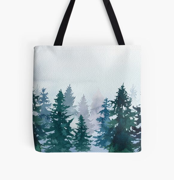 Winter forest All Over Print Tote Bag