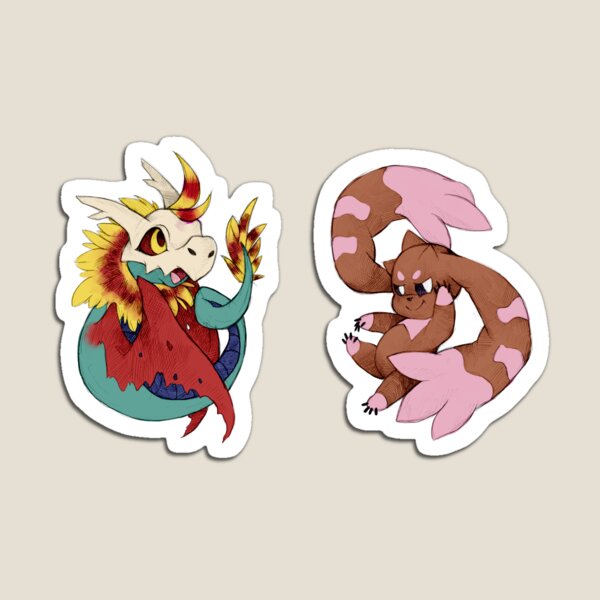 Airdramon and Lopmon Hangin' Out Magnet