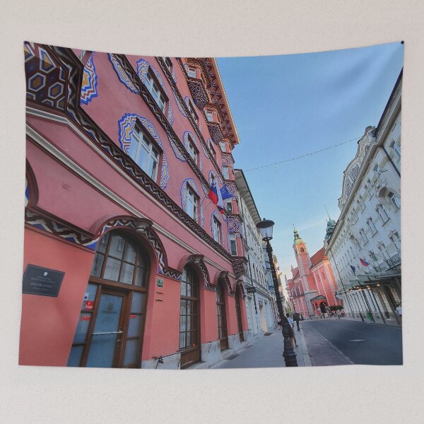 Item preview, Colorful Building in Ljubljana designed and sold by DJArtsDsgn.