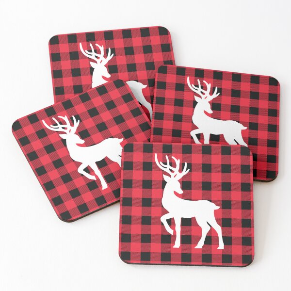 Item preview, White Stag Red Buffalo Check designed and sold by aprincessinsp.