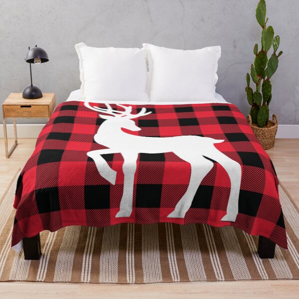 Item preview, White Stag Red Buffalo Check designed and sold by aprincessinsp.