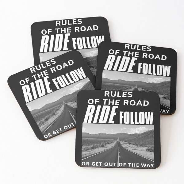 Item preview, Rules Of The Road Ride Follow Or Get Out Of The Way 02 White Text designed and sold by TWMBDesigns.