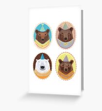 Four Bears Greeting Card
