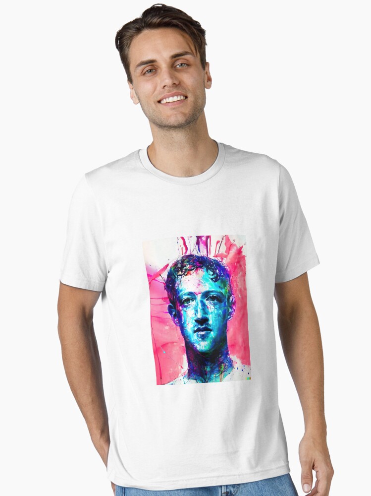 Mark Zuckerberg in drip ink painting style, poster, portrait Essential  T-Shirt