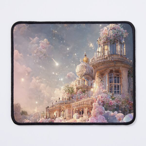 Artikelvorschau, Märchenstadt-Liebhaber-Wasserfall-Raum-Dekor-Pastell-Regenbogen-Wasserfall-abstrakter Kunstdruck entworfen und verkauft von PrincessArtwork.