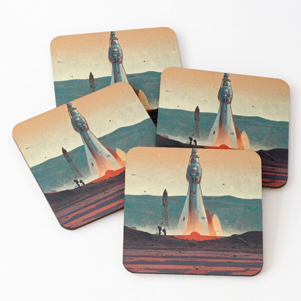 Item preview, Retro space rocket scene from the 1960's designed and sold by Artsytee Lab.