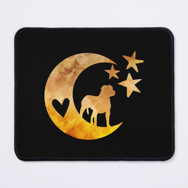 Item preview, Staffordshire Terrier Staffy amStaff Moon Stars Dog Art designed and sold by BittenByErmines.