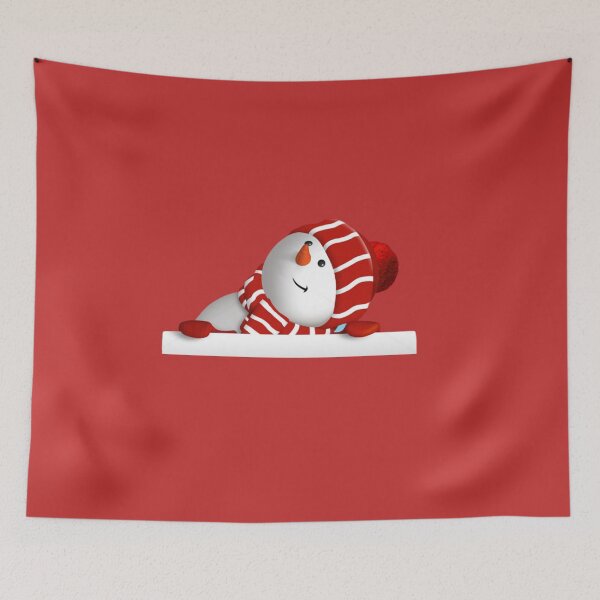 Item preview, white snowman illustration, Father Christmas Christmas tree Christmas card, Christmas hat with snowman, hat, festive Elements  designed and sold by azomiross.