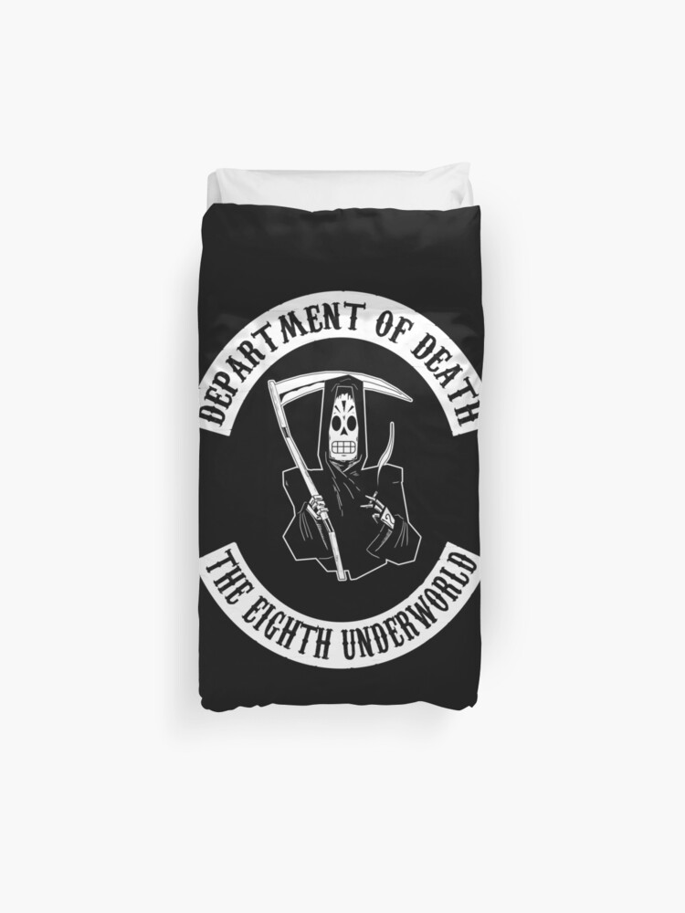 Sons Of Calavera Grim Fandango X Sons Of Anarchy Duvet Cover By