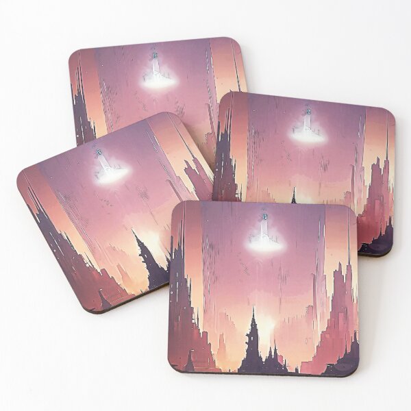 Item preview, Newtopia Red Sky Future City designed and sold by the-alfiere.
