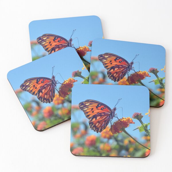 Item preview, Gulf Fritillary Butterfly On An Orange Lantana Flower designed and sold by What I See by Dawne.
