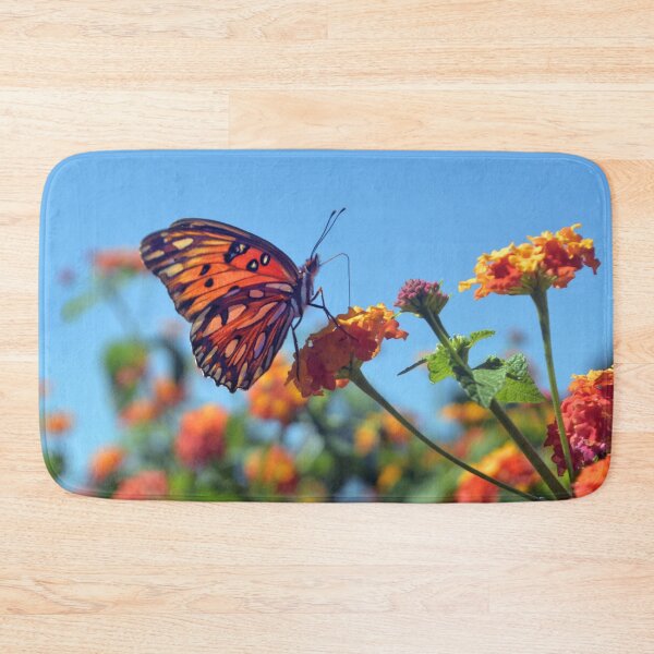 Item preview, Gulf Fritillary Butterfly On An Orange Lantana Flower designed and sold by What I See by Dawne.
