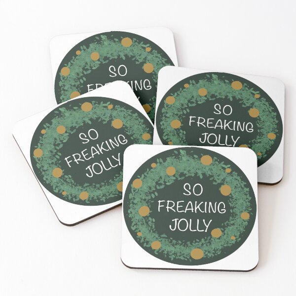 Item preview, So freaking jolly gold Christmas wreath  designed and sold by maggiemuffin13.