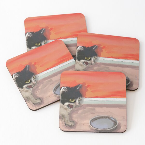 Item preview, Hangry Black and White Cat designed and sold by LisWilliams.
