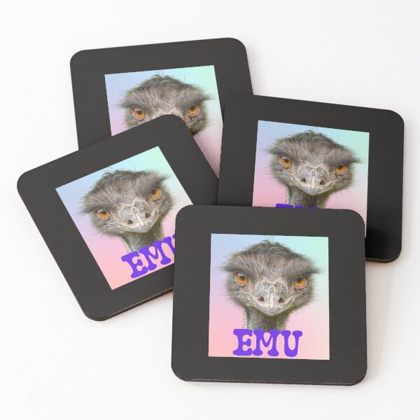 Item preview, AUSTRALIAN EMU CLOSEUP STARE designed and sold by starfishstuff.