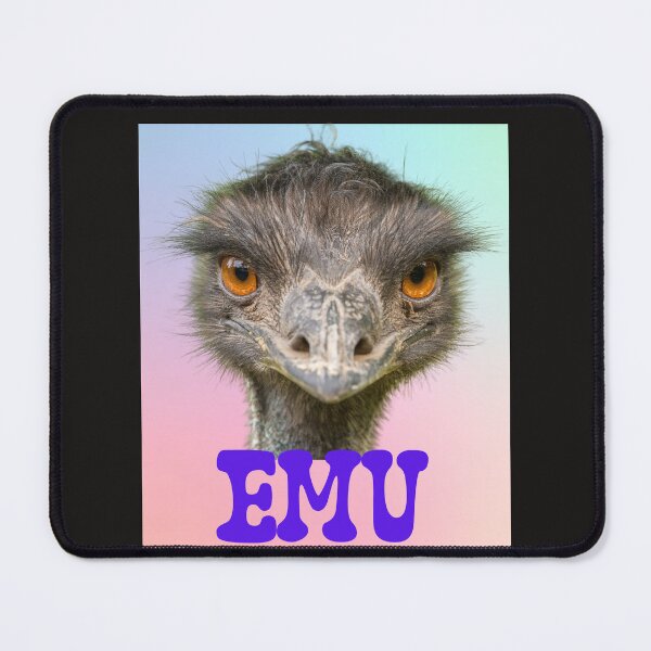Item preview, AUSTRALIAN EMU CLOSEUP STARE designed and sold by starfishstuff.