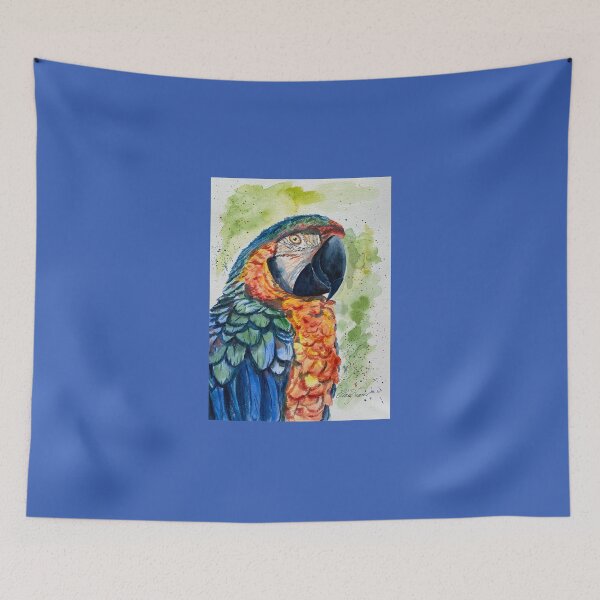 Item preview, "Ringing Rainbow" Parrot Watercolor Painting designed and sold by Arteaventura.