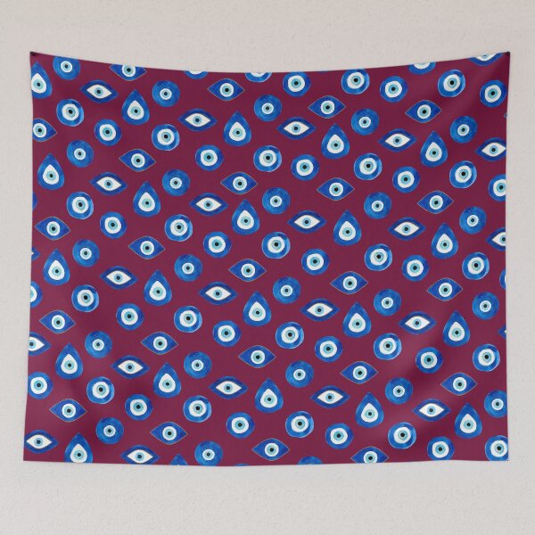 Item preview, EVIL EYE-turkish nazar (wine) designed and sold by BEATRIZ ABAITUA.