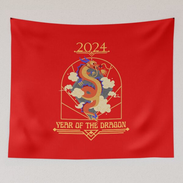 Item preview, Year Of The Dragon 2024 Chinese New Year Lunar Calendar Art Noveau designed and sold by JessieJune.