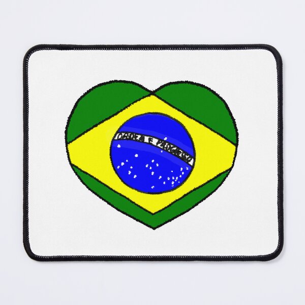 Item preview, I Love Brazil Heart And Flag Drawing designed and sold by Almdrs.