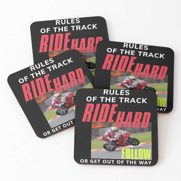 Item preview, Rules Of The Track Ride Hard Follow Or Get Out Of The Way 01 White Text designed and sold by TWMBDesigns.