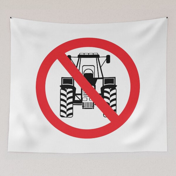 Item preview, No tractors here sign designed and sold by vectorworks51.