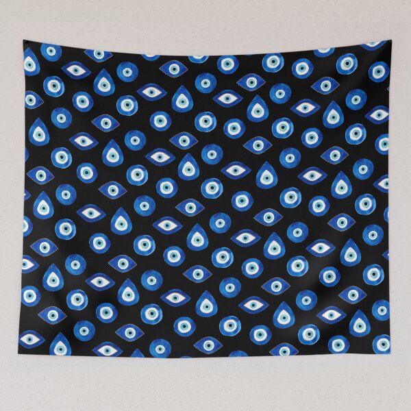 Item preview, EVIL EYE-turkish nazar (black) designed and sold by BEATRIZ ABAITUA.