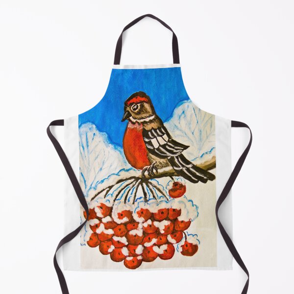 Item preview, Bullfinch with ash berries in winter designed and sold by Irina Afonskaya.