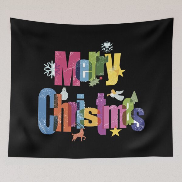 Item preview, Merry Christmas text illustration, Christmas Poster, Merry Christmas poster design, text, logo  designed and sold by azomiross.