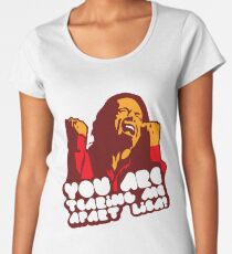 Camiseta premium para mujer artista del desastre