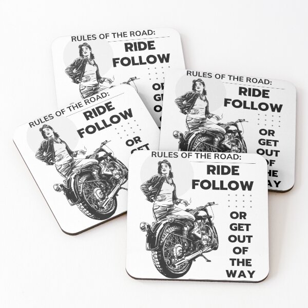 Item preview, (A Lady's) Rules Of The Road Ride Follow Or Get Out Of The Way 03 White Text designed and sold by TWMBDesigns.