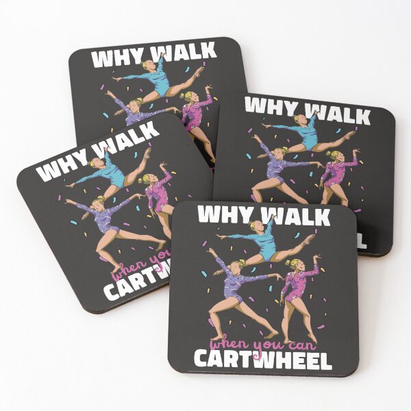 Item preview, Gymnastics Cartwheel Gymnasts Girls Cartoon designed and sold by MrEddie10.