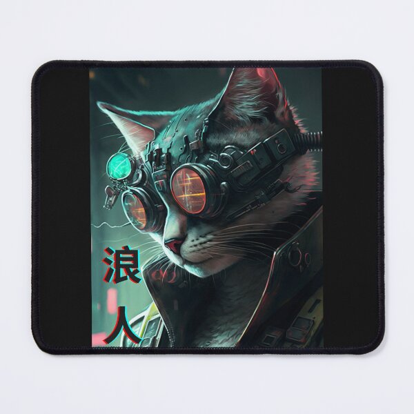 Item preview, Cyber punk Ronin Cat designed and sold by werewolftogo.