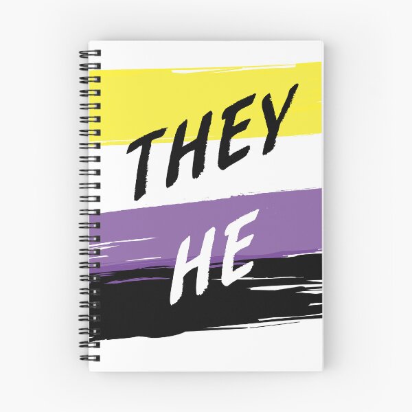 Item preview, They/He pronouns designed and sold by Wolfberry Studio.