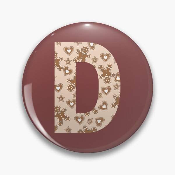 Item preview, Gingerbread Pattern Monogram Letter D designed and sold by Coffee Lifestyle.