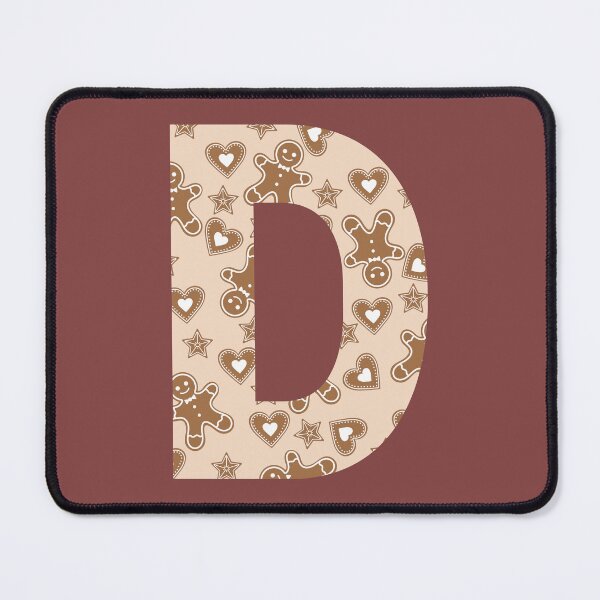 Item preview, Gingerbread Pattern Monogram Letter D designed and sold by Coffee Lifestyle.