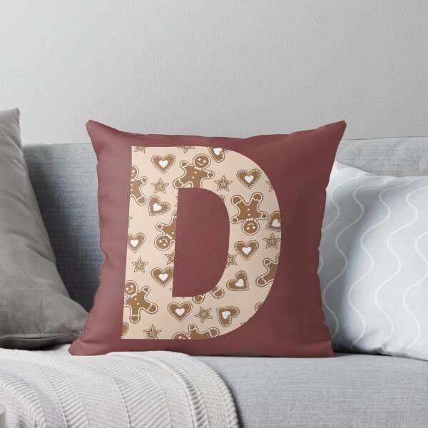 Item preview, Gingerbread Pattern Monogram Letter D designed and sold by Coffee Lifestyle.