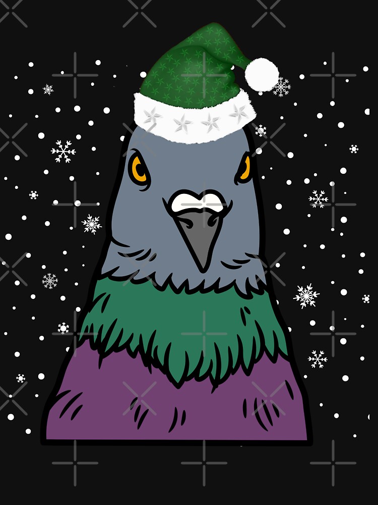 Discover Christmas Pigeon In Santa Hat   T-Shirt