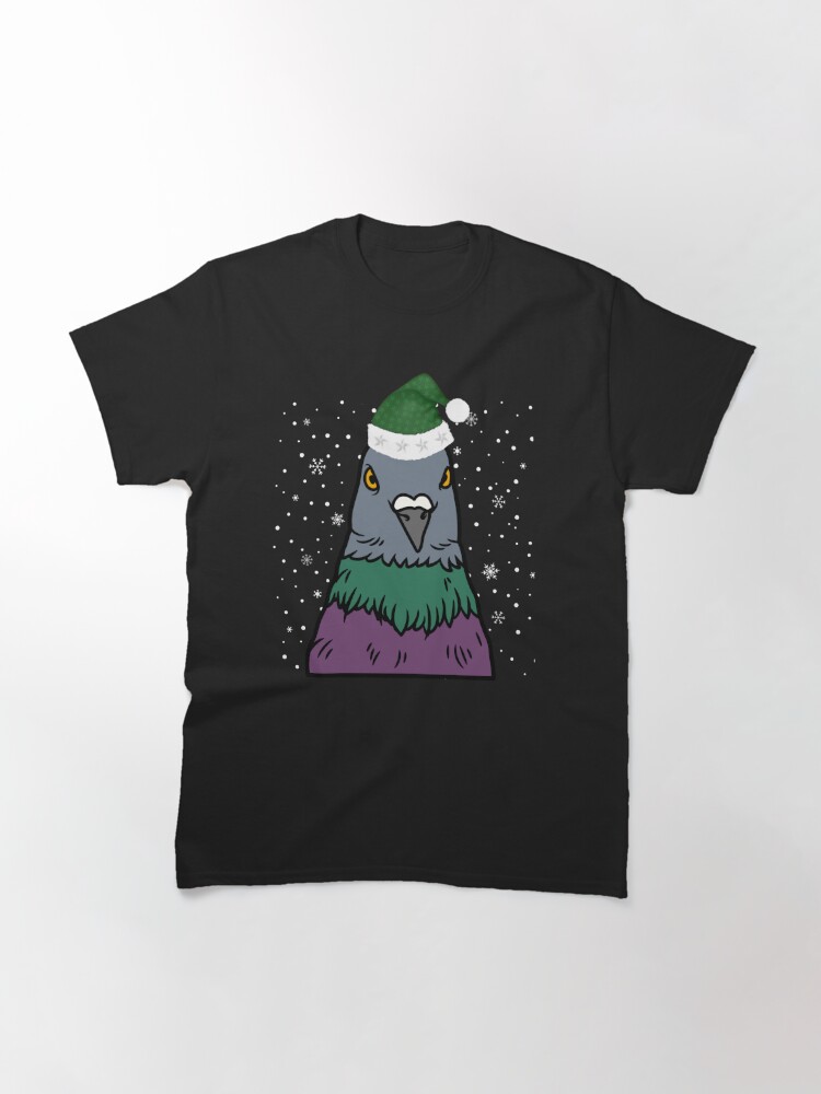 Discover Christmas Pigeon In Santa Hat   T-Shirt