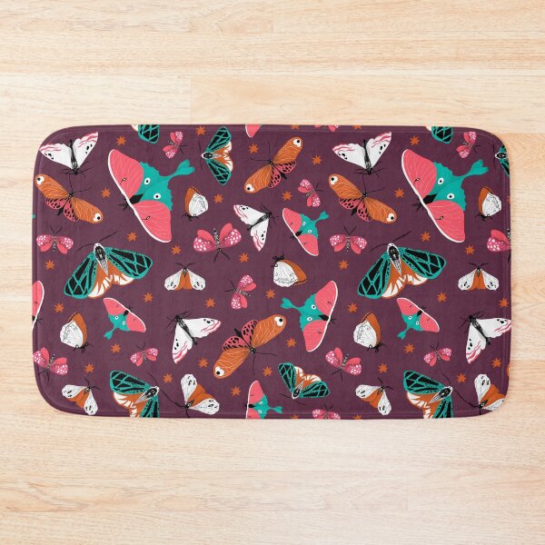 Item preview, Butterflies and Moths on mauve designed and sold by tanyadistudio.