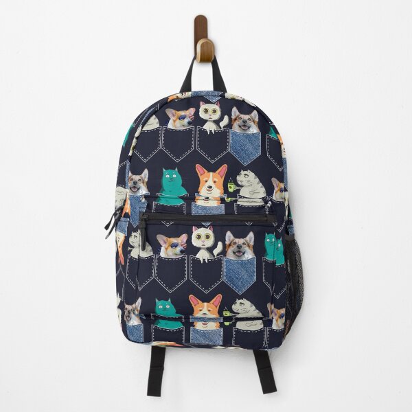 Item preview, Cats & Corgis in Pockets Funny Kawaii Anime Cat & Dog Lovers designed and sold by r-silver.